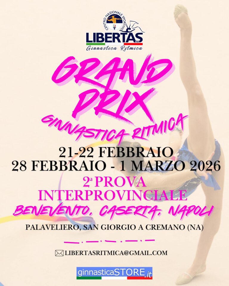 Ginnastica ritmica, talento in scena: al Palaveliero il Grand Prix Libertas Interprovinciale